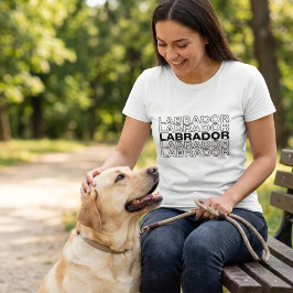 Modern fet stilren Labrador-typografi grafik T Shirt