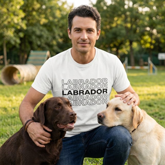 Modern fet stilren Labrador typografi grafik  T Shirt (Skapare uppladdad)