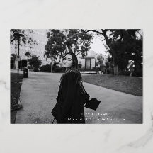 Modern fet Studenten-aviseringsfolie pressad