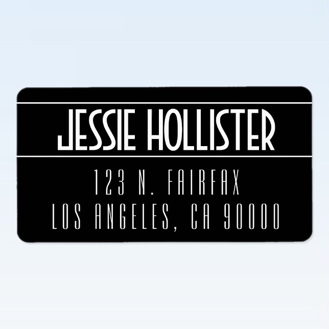 Modern fet svart och vit adressetikett (Skapare uppladdad)