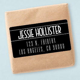 Modern fet svart och vit fraktsedel