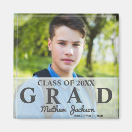 Modern fet teckensnittsklass 2025 Grad-foto Magnet