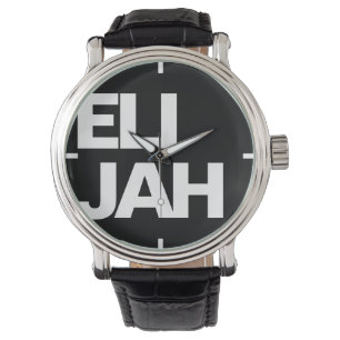 Modern fet teckensnittsstil, enkel vit och svart armbandsur