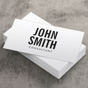 Modern fet typografi - minimalistisk slinga visitkort