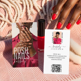 Modern fet typografi-skript Kalligrafi QR-foto Visitkort