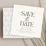 Modern fet typografi, svart elegant av bröllop-krä spara datumet<br><div class="desc">Modern stiltypografi med fet bröllop spara datum-kort. Med modern elegant,  typografi och modern konsthändelse inspirerade bakgrunden till utformningen. Färg kan anpassas.</div>