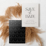 Modern fet typografi, svart elegant av bröllop-krä spara datumet<br><div class="desc">Modern stiltypografi med fet bröllop spara datum-kort. Med modern elegant,  typografi och modern konsthändelse inspirerade bakgrunden till utformningen. Färg kan anpassas.</div>