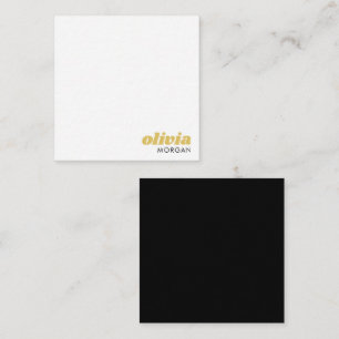 Modern fet typografi, svart guld  anteckningskort