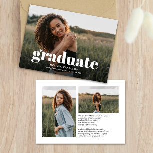 Modern fet typografi Tre foto-examen Meddelande