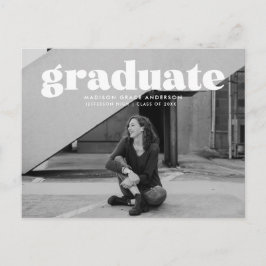 Modern fet vit överlägg - Studentfest Vykort