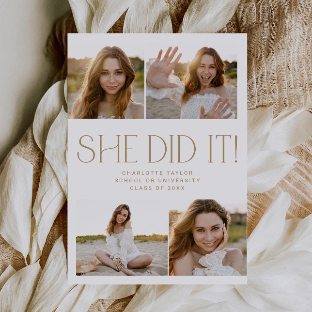 Modern Fete Guld gjorde det till Studenten Meddelande (Skapare uppladdad)