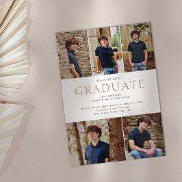 Modern fetstil 5 Photo Collage Studenten Meddelande