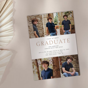 Modern fetstil 5 Photo Collage Studenten Meddelande