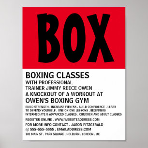Modern fetstil, Boxing Class Advert Poster