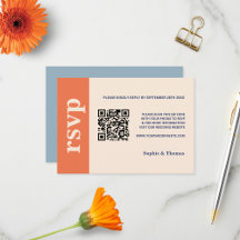 Modern fetstil Bröllop Orange Dusty Blue