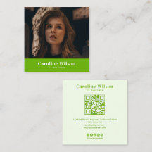 Modern fetstil grön Professionell QR-kodfoto