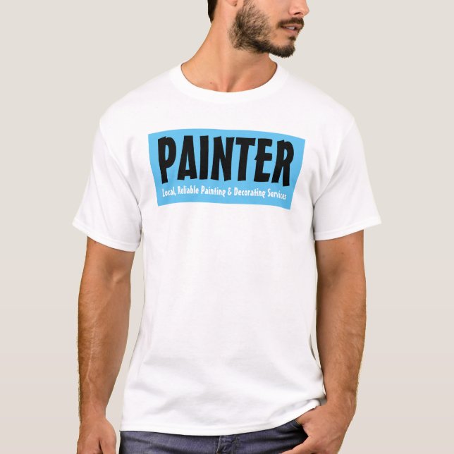 Modern fetstil, målare och dekorator t shirt (Framsida)