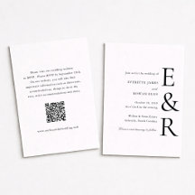 Modern fetstil Minimalistisk QR-kod Bröllop