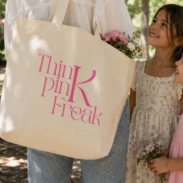 Modern fetstil Rosa freak-typografi Jumbo Tygkasse