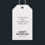 Modern fetstil, svart och vit Bat mitzvah Presentetikett<br><div class="desc">Personlig Modern fetstil,  svart och vit Bat mitzvah Märkre</div>
