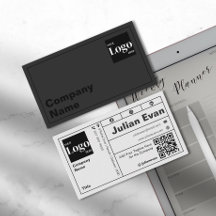Modern fetstil, svart och vit QR-kod