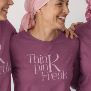Modern fetstil Think Pink Freak-typografi T Shirt