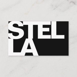 Modern fetstil - typografi - enkelt svart och vitt visitkort
