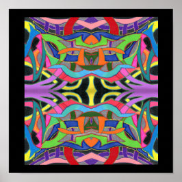 Modern, fetstilt, färglös linje Teckning Poster