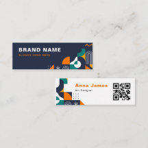 Modern fetstilt geometrisk färgad, QR-kod