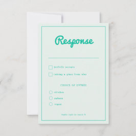 Modern fetstilt Grönt Retro Bröllop OSA Kort