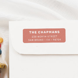 Modern fetstilt röd Returadress Etikett