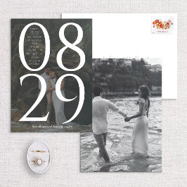 Modern fetstilt, stor datumbakgrund spara datumet