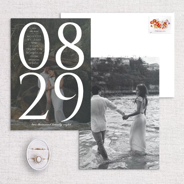 Modern fetstilt, stor datumbakgrund spara datumet (Skapare uppladdad)