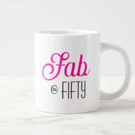 Modern fetti & fantastisk 50-årsdag jumbo mugg