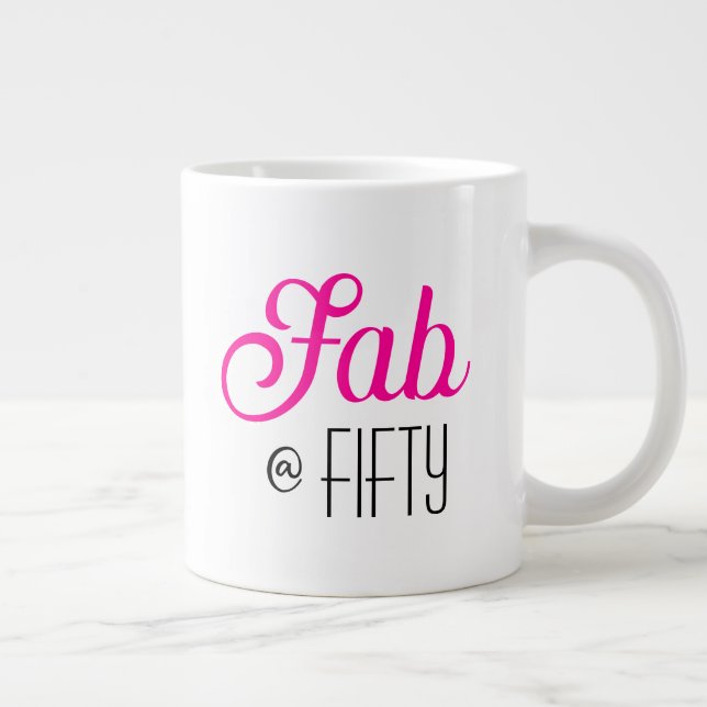 Modern fetti & fantastisk 50-årsdag jumbo mugg (Höger)