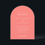 Modern fettskriven livfull korall Enkel Bröllop Inbjudningar<br><div class="desc">Denna design är en del av en fet och livfull korall bröllopsinbjudan serie med elegant typografi och en ren, modern layout. Den rika korallfärgen skapar ett varmt, iögonfallande uttryck samtidigt som den bibehåller en förfinad och tidlös känsla. Perfekt för par som söker en fräsch, modern design med en livlig men...</div>