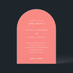 Modern fettskriven livfull korall Enkel Bröllop Inbjudningar<br><div class="desc">Denna design är en del av en fet och livfull korall bröllopsinbjudan serie med elegant typografi och en ren, modern layout. Den rika korallfärgen skapar ett varmt, iögonfallande uttryck samtidigt som den bibehåller en förfinad och tidlös känsla. Perfekt för par som söker en fräsch, modern design med en livlig men...</div>