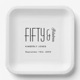 Modern Fifty and Fabulous Bold 50th Birthday Party