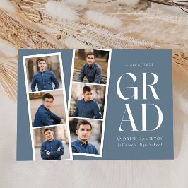 Modern filmremsa Slate Blue 6 Photo Studenten Meddelande