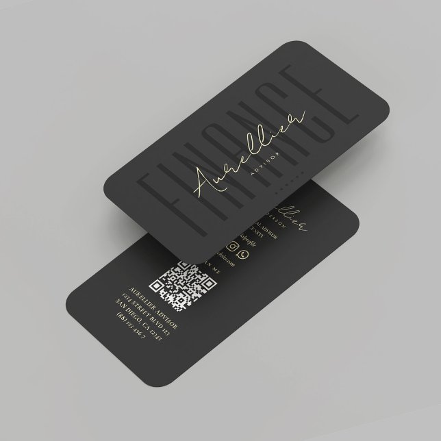 Modern Finance Black Guld Accountants Insurance Visitkort (Modern Finance Black Gold Accountant Insurance Business Card
)