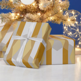 Modern Finare Geometric Guld och Silver Grått Presentpapper