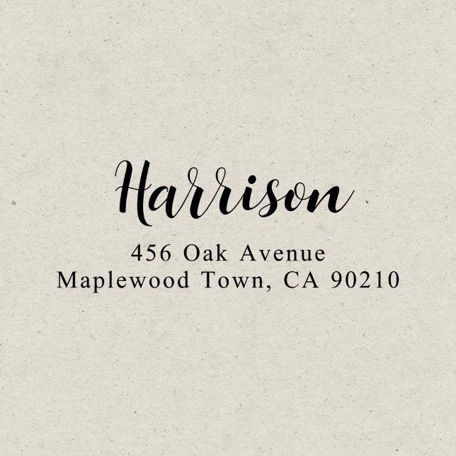 Modern Finare Script Calligraphy Simple Självfärgande Stämpel (Skapare uppladdad)