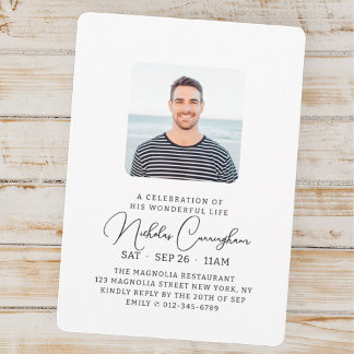 Modern Firande i hans fantastiska livstidsminne Inbjudningar