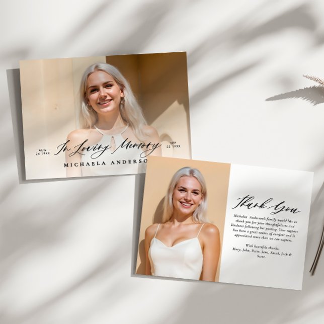 Modern Firande i Life/Funeral/Memorial Tack Kort (Skapare uppladdad)