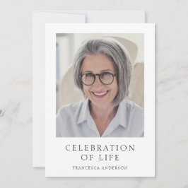 Modern Firande i livets foto, begravning Inbjudningar