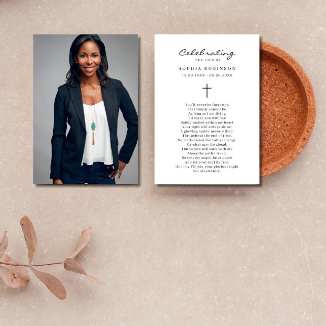 Modern Firande i livets foto, begravning Kort (Skapare uppladdad)