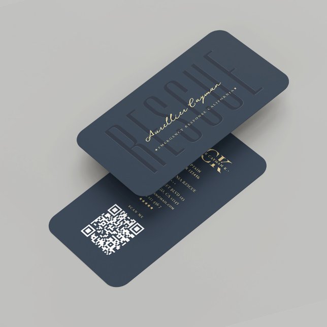 Modern Firefighter Akut Disaster Rädding Blue Visitkort (Modern Firefighter Emergency Disaster Rescue Blue Business Card
)