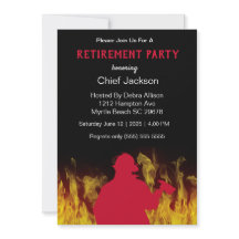 Modern Fireman/Fire Chief Silhouette Pension