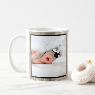 Modern First Mors dag Grandma Wood Photo Kaffemugg