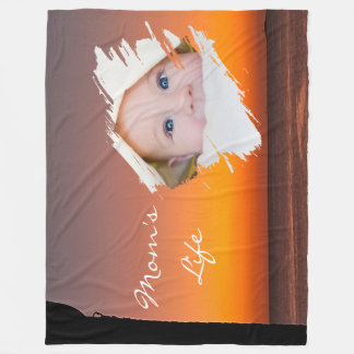 Modern First Mother’s Day Fleece Blanket - Sunset
